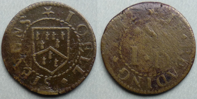 Reading, Joel Stevens 1652 farthing Reading, Joel Stevens 1652 farthing